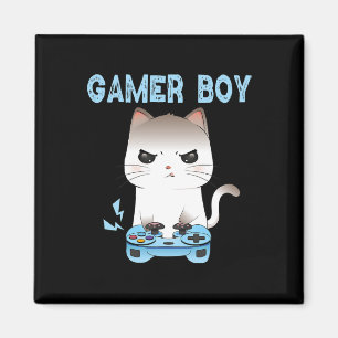 Imán Gamer Boy Cat Gaming Funny Video Game Boys Video G