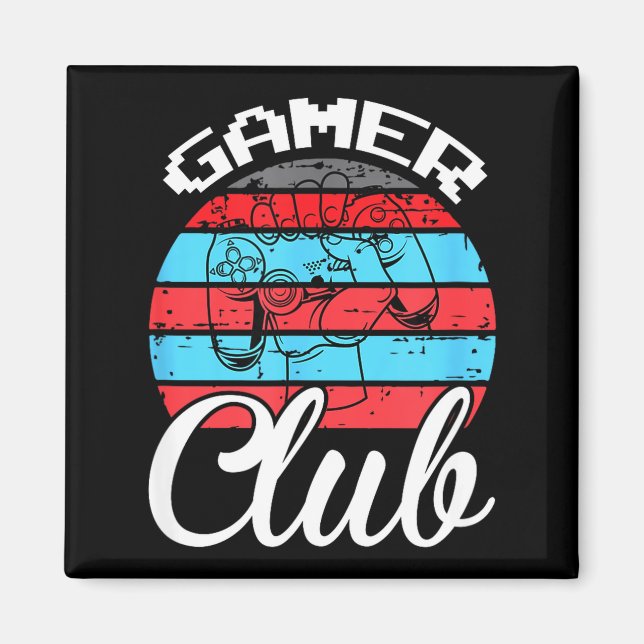 Imán Gamer Club Funny Gaming Quotes Gift For Players  (Frente)