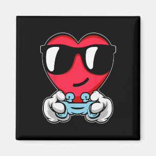 Imán Gamer Día de San Valentín Cute Video-game Controll