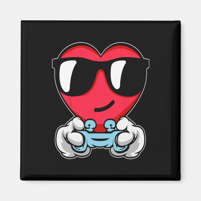 Imán Gamer Día de San Valentín Cute Video-game Controll (Frente)
