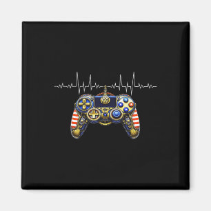 Imán Gamer Heartbeat Design - Gaming Controller Ecg Lin