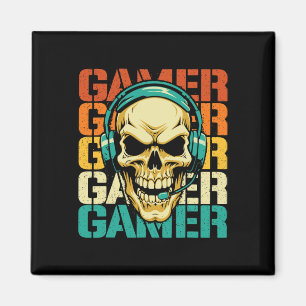 Imán Gamer - Retro Skull Gaming Lover Videojuego de con
