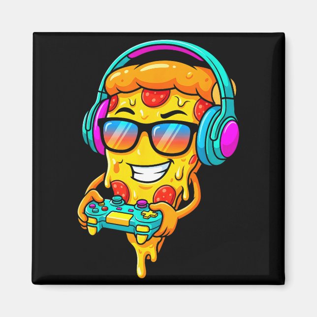 Imán Gamer Zza Slice Video Gaming Boy Enthusiast Gamer  (Frente)