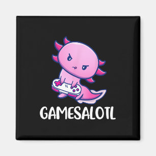 Imán Gamesalotl Axolotl Cute Jugar Videojuego