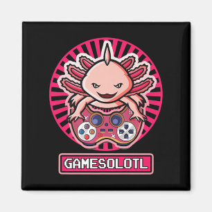 Imán Gamesolotl Axolotl Cute Kawaii Anime Gaming Kids B