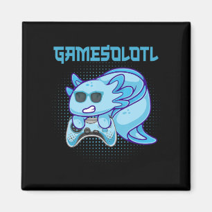 Imán Gamesolotl Axolotl Video Gamer Kawaii Anime Kids B