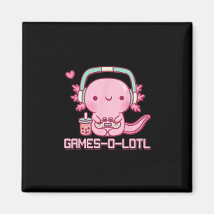 Imán Gamesolotl Axolotl Videojuegos Kawaii Anime Jugado