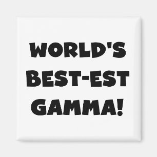 Imán Gamma del Mejor-est del mundo blanco y negro