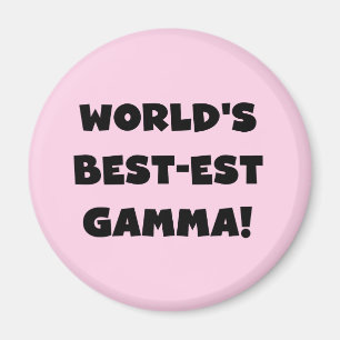 Imán Gamma del Mejor-est del mundo blanco y negro