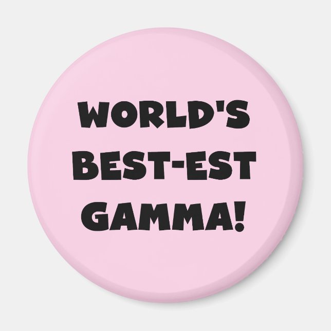 Imán Gamma del Mejor-est del mundo blanco y negro (Frente)