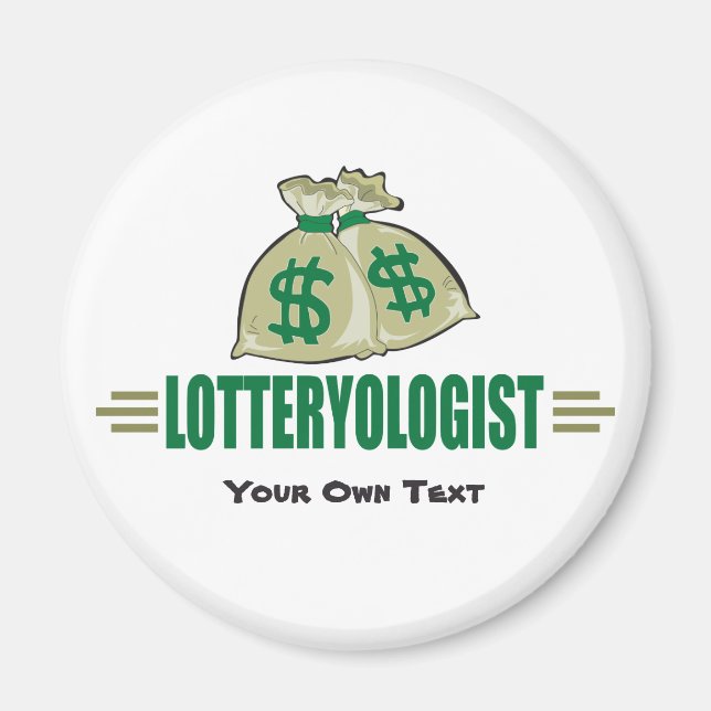 Imán ¡Gana la Lotería! Funny Lottery Player (Frente)