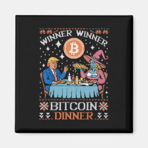 Imán Ganador Bitcoin Dinner Feo Trump Xmas Sweat