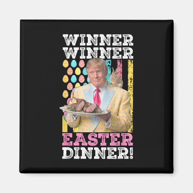Imán Ganador Cena De Pascua Gracioso Trump Pascua (Frente)