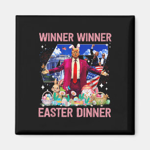 Imán Ganador Cena de Pascua Trump Bunny Hunt Huevos Fel