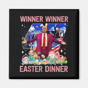 Imán Ganador Cena de Pascua Trump Bunny Hunt Huevos Fel