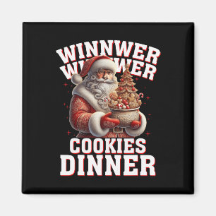 Imán Ganador de la Cena de Cookies Santa Funny Trump Ch