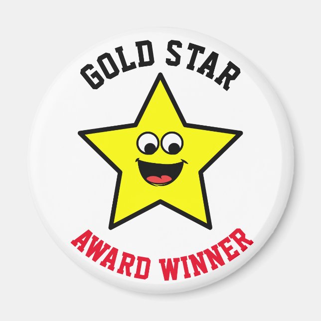 Imán Ganador del premio Gold Star (Frente)