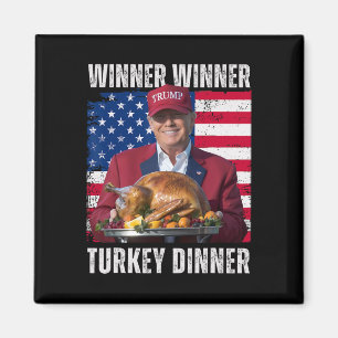 Imán Ganador Ganador Cena De Pavo Humor Divertido Trump