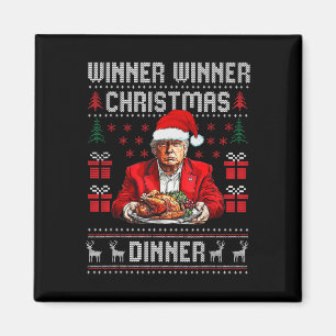 Imán Ganador Navidad cena Santa Trump fea sw