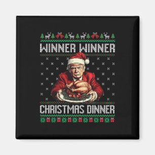 Imán Ganador Navidad cena Santa Trump fea sw