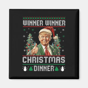 Imán Ganador Navidad cena Santa Trump fea sw