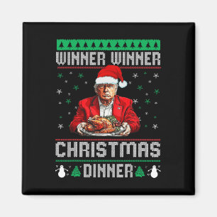 Imán Ganador Navidad cena Santa Trump fea sw