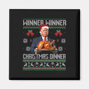 Imán Ganador Navidad cena Santa Trump fea sw