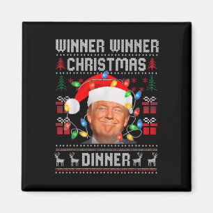Imán Ganador Navidad cena Santa Trump fea sw