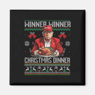 Imán Ganador Navidad cena Santa Trump fea sw