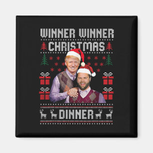 Imán Ganador Navidad Cena Santa Trump Vance U