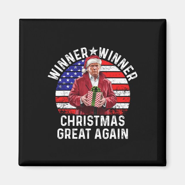 Imán Ganador Navidades grandes de nuevo Trump Funny Hu (Frente)