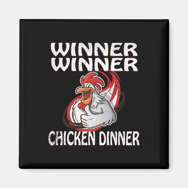 Imán Ganador Perdedor Video Game Chicken Dinner Player (Frente)