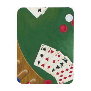 Imán Ganadora mano de póquer de seis a diez