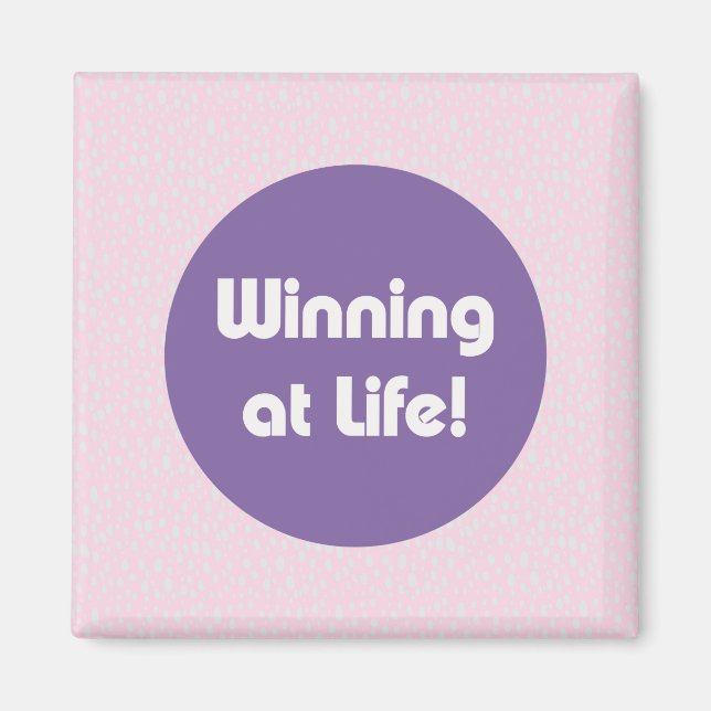 Imán Ganando en la vida Tipografía (Frente)