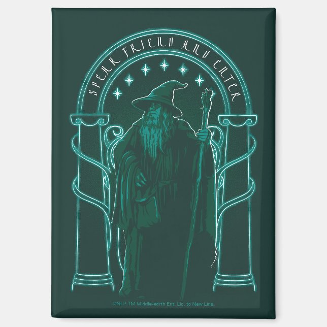 Imán GANDALF™ "Speak Friend And Enter" Doors of Durin (Anverso)