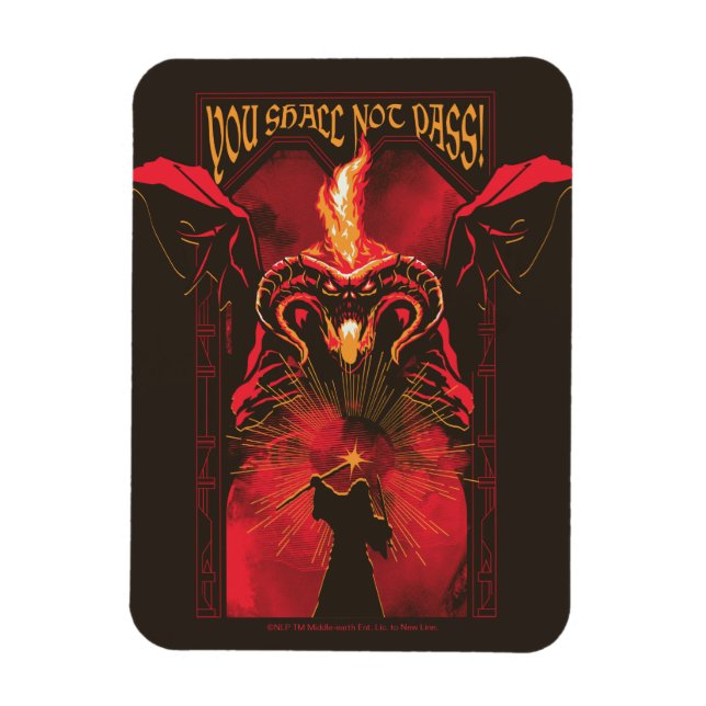 Imán GANDALF™ Vs Balrog "No Pasarás" Gráfico (Vertical)