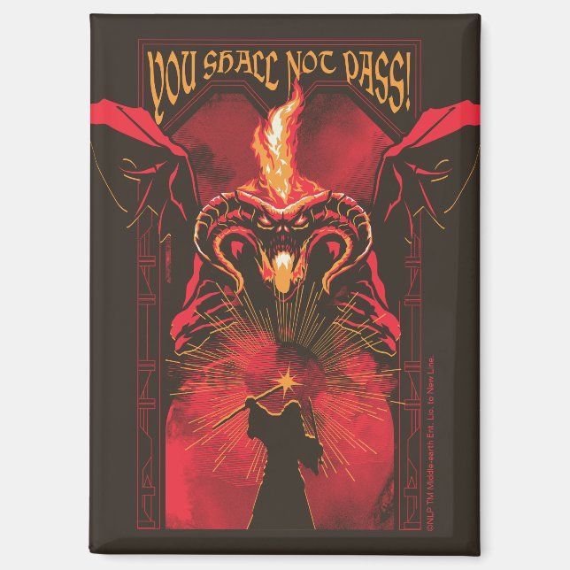 Imán GANDALF™ Vs Balrog "No Pasarás" Gráfico (Anverso)