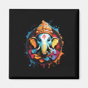 Imán Ganesh hindú espiritual Yoga Festival Diwali Retro