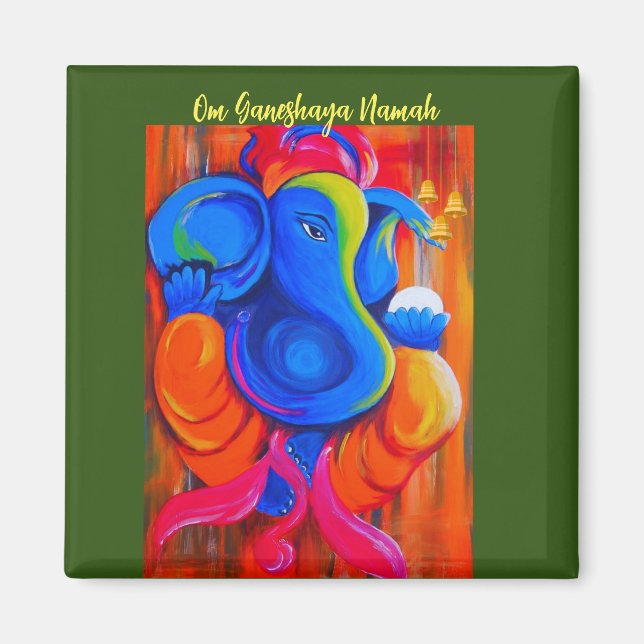 Imán Ganesha Magnet Para Diwali (Frente)