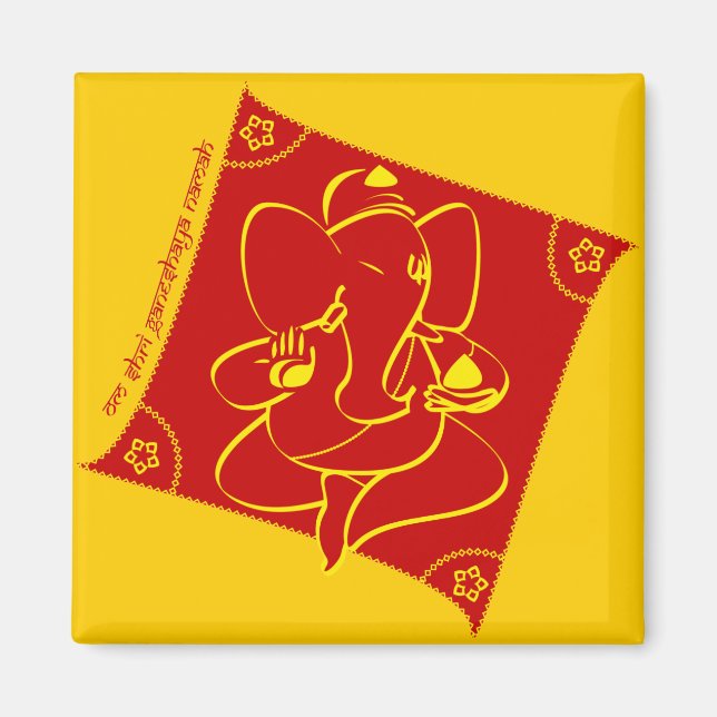 Imán Ganesha Red Magnet (Frente)