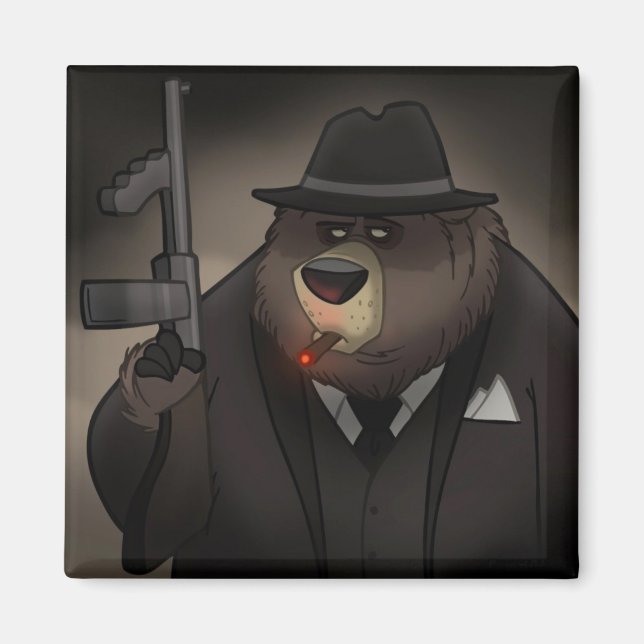 Imán Gangster Bear Magnet (Frente)