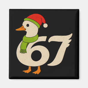 Imán Ganso divertido 67 Navidad 6 7 Meme Pato Sombrero