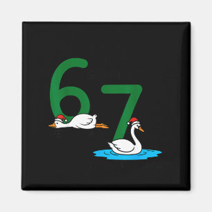 Imán Gansos poniendo cisnes nadando 67 Seis gansos siet