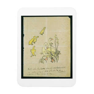 Imán Gansos y ansarones (w/c y tinta en el papel)