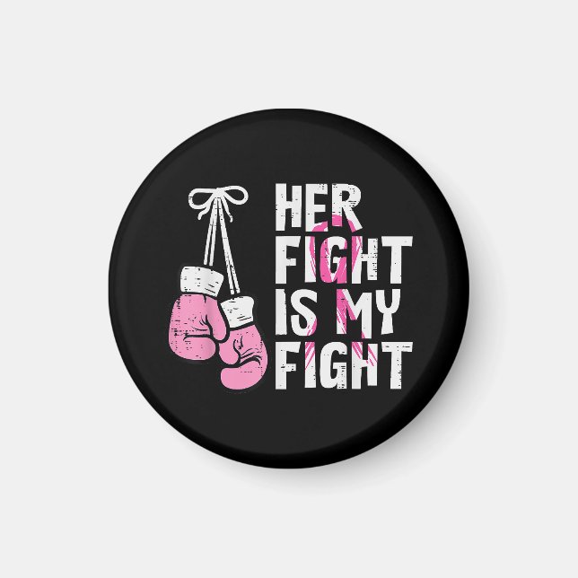 Imán Gantes de boxeo de cáncer de mama Su lucha Mi muje (Frente)