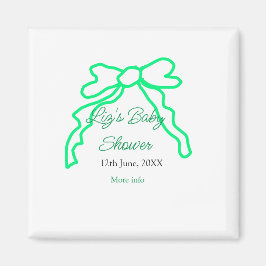 Imán Garabato verde de la ducha bebé añadir nombre de l