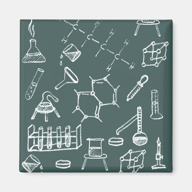 Imán Garabatos de equipo de laboratorio químico (Frente)