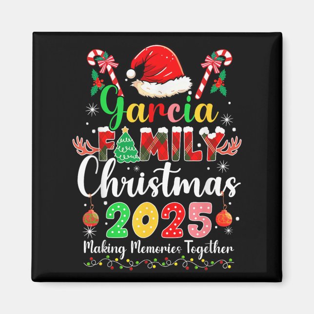 Imán Garcia Family Christmas 2025 Matching Santa Hat Xm (Frente)