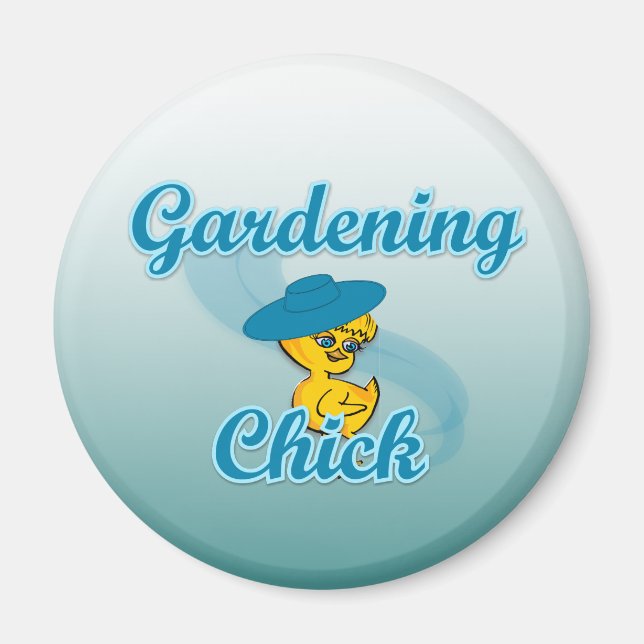 Imán Gardening Chick #3 (Frente)