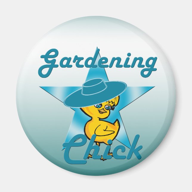 Imán Gardening Chick #7 (Frente)